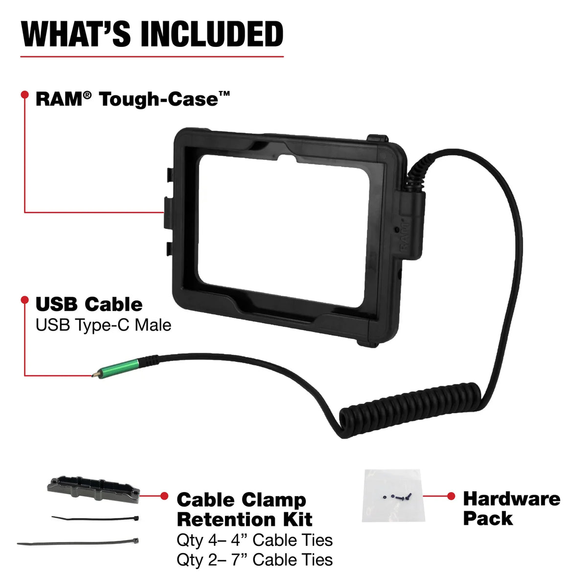 RAM Tough-Case for Tab Active5 Pro and Active4 Pro – USB-C (RAM-TC-SAM54CU)