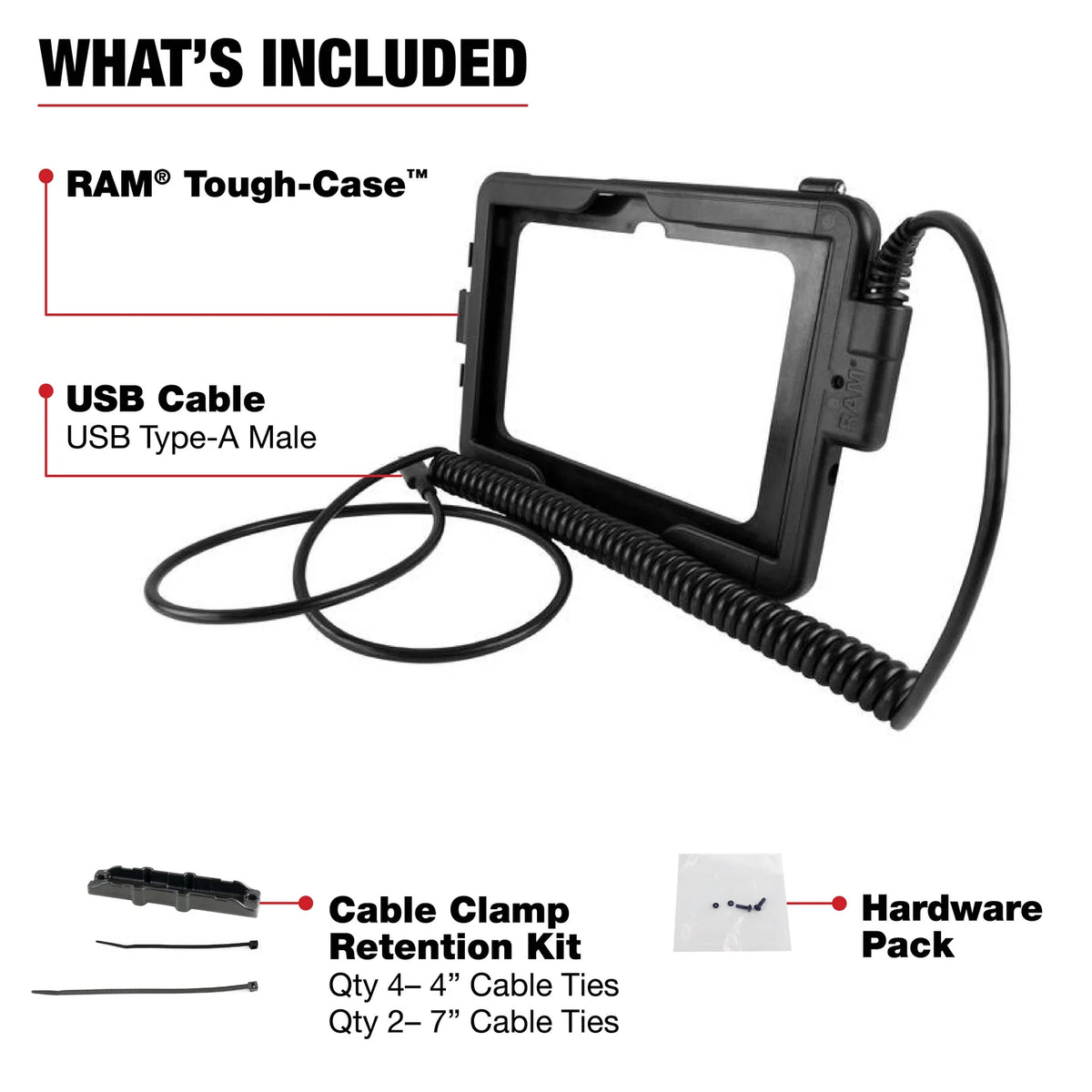 RAM Tough-Case for Tab Active5 Pro and Active4 Pro – USB-A (RAM-TC-SAM54U)