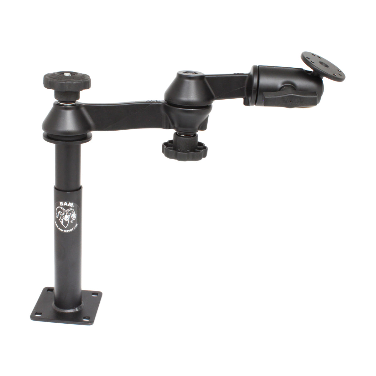 RAM Double Swing Arm w 4" Male & 7" Female Tele-Pole (RAM-VP-SW1-47)