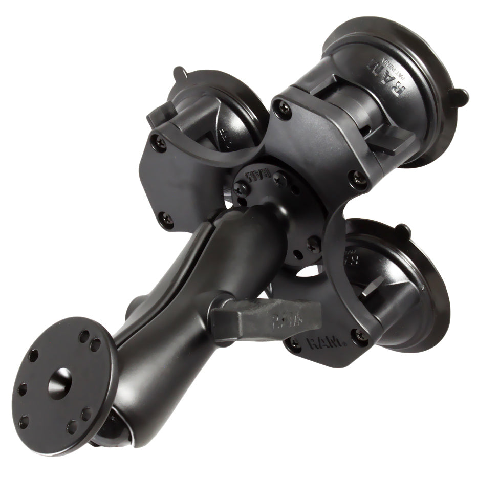 RAM Triple Suction Cup Base With AMPS (RAP-365-101U) - Modest Mounts