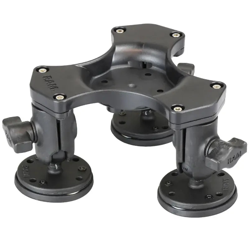 RAM Triple Ball and Socket Magnetic Base w/ AMPS Hole Pattern (RAP-365B-1-339U)