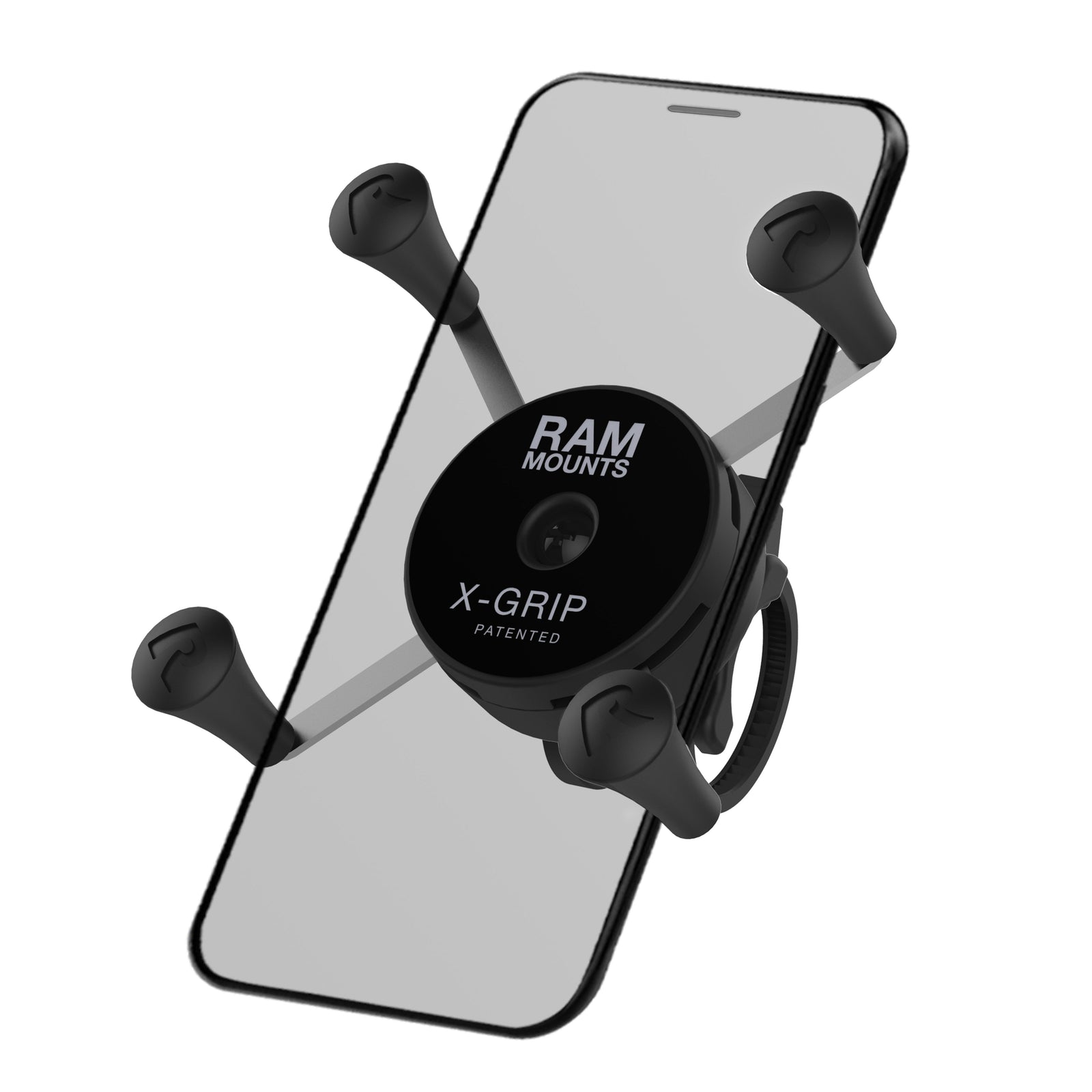 RAM X-Grip bicycle mount with illustrative phone; phone not included (RAP-460Z-UN7U)
