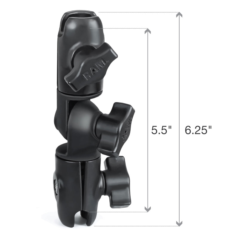 RAM Double Socket Swivel &amp; Ratchet Arm B Size (RAP-B-200-2U)