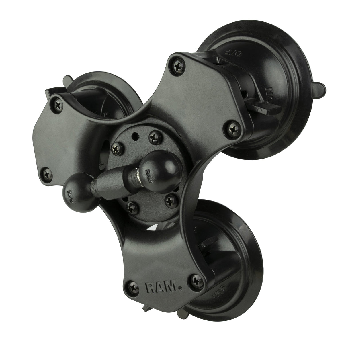 RAM Triple Suction Cup Double Ball Base (RAP-B-217-365-224-1U)
