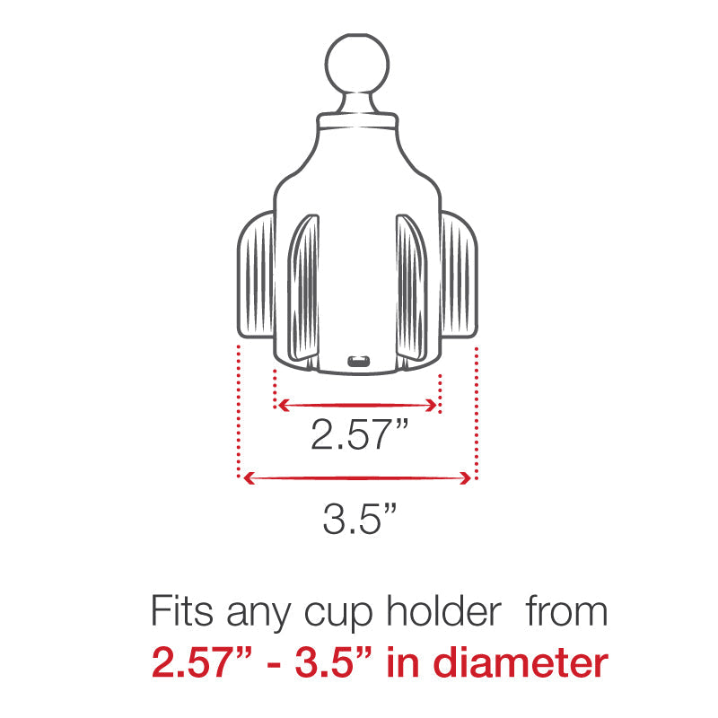 RAM Stubby Cup Holder Base (RAP-B-299-4U)
