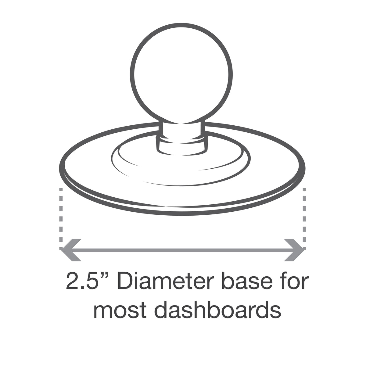 RAM Flex Adhesive Base w 1" Ball (RAP-B-378U)