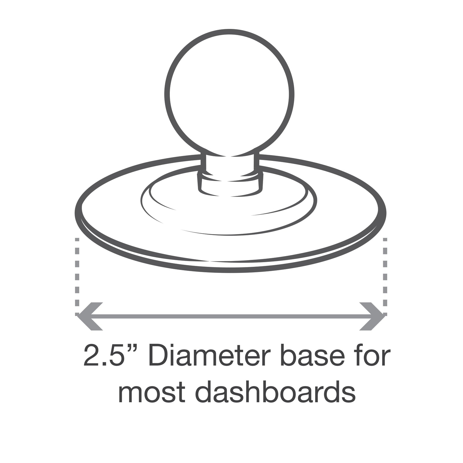 RAM Flex Adhesive Base w 1" Ball (RAP-B-378U)