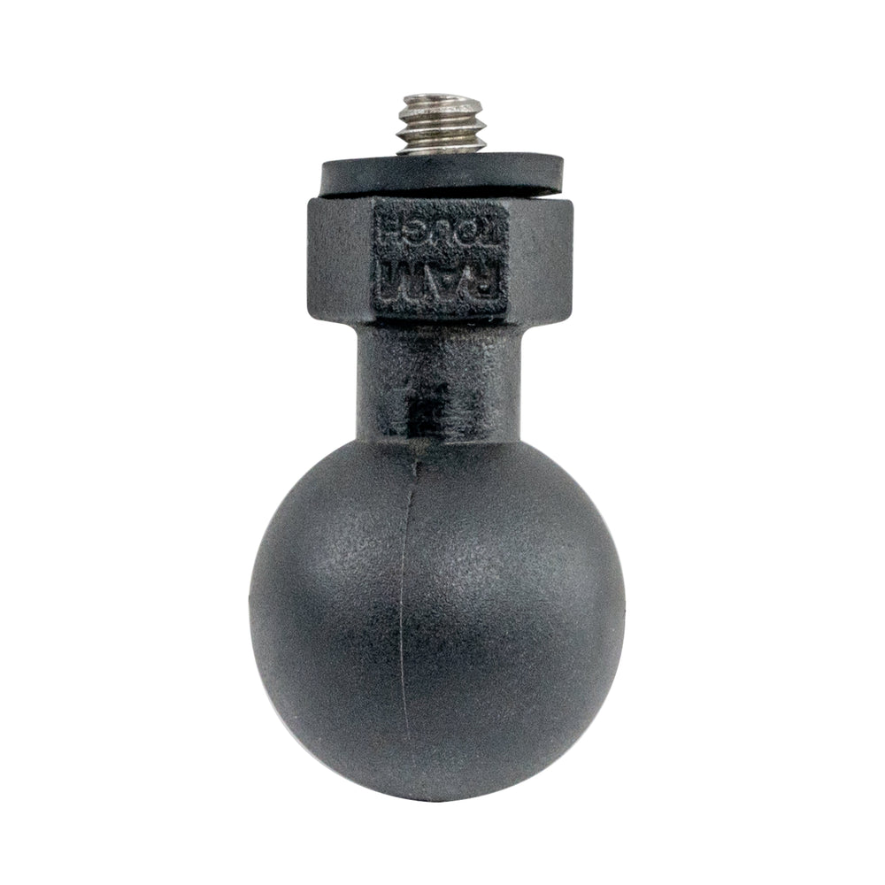 RAP-B-379U-252025-RW standalone tough-ball adapter with threaded stud and rubber friction washer visible