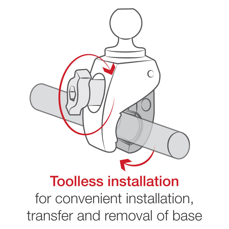 RAM Small Tough-Claw™ Clamp w 1" Ball (RAP-B-400U)