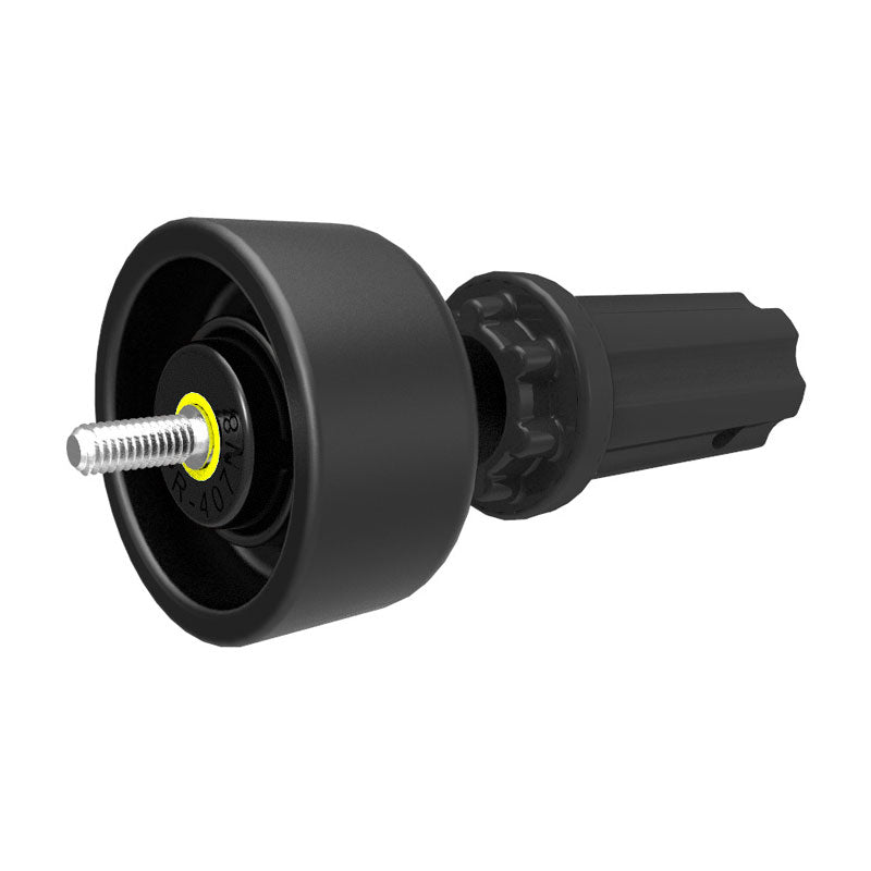 Rear of RAP-S-KNOBGU with threaded stud adapter fitted