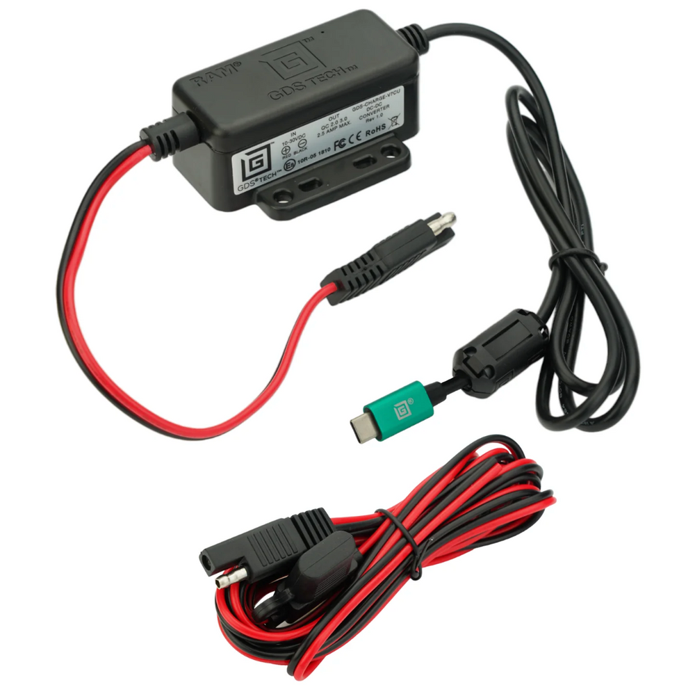 RAM GDS Modular 10-30V Charger Cable with Male USB Type-C (RAM-GDS-CHARGE-V7CU)