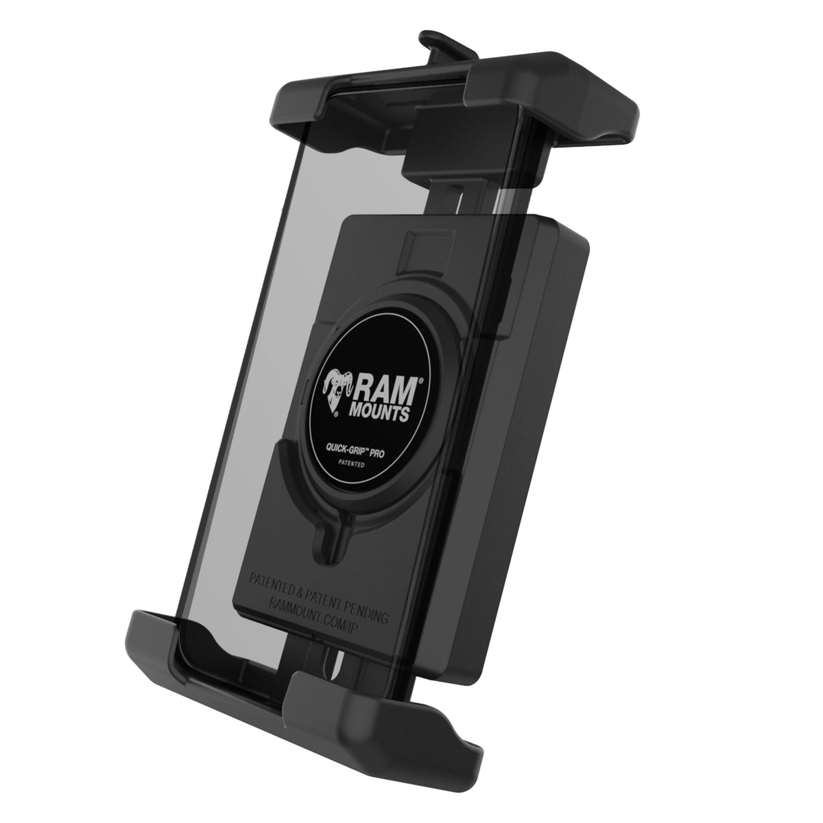 RAM Quick-Grip Pro XL Phone Holder (RAM-HOL-PD7U) included component shown individually; not the assembled bundle; phone, case and charging puck are not included