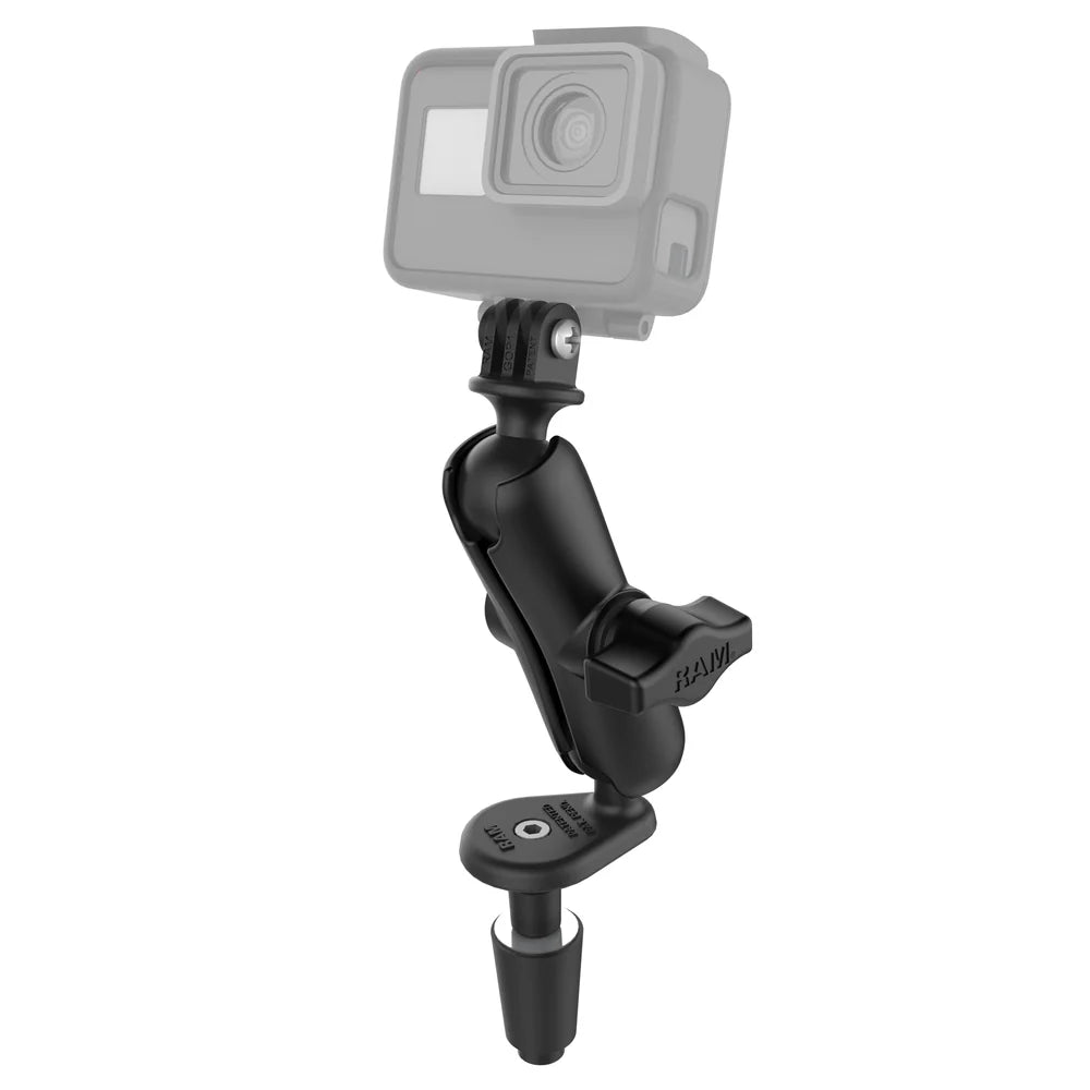 RAM Fork Stem Mount w GoPro Adapter (RAM-B-176-GOP1U), assembled mount; camera shown is not included