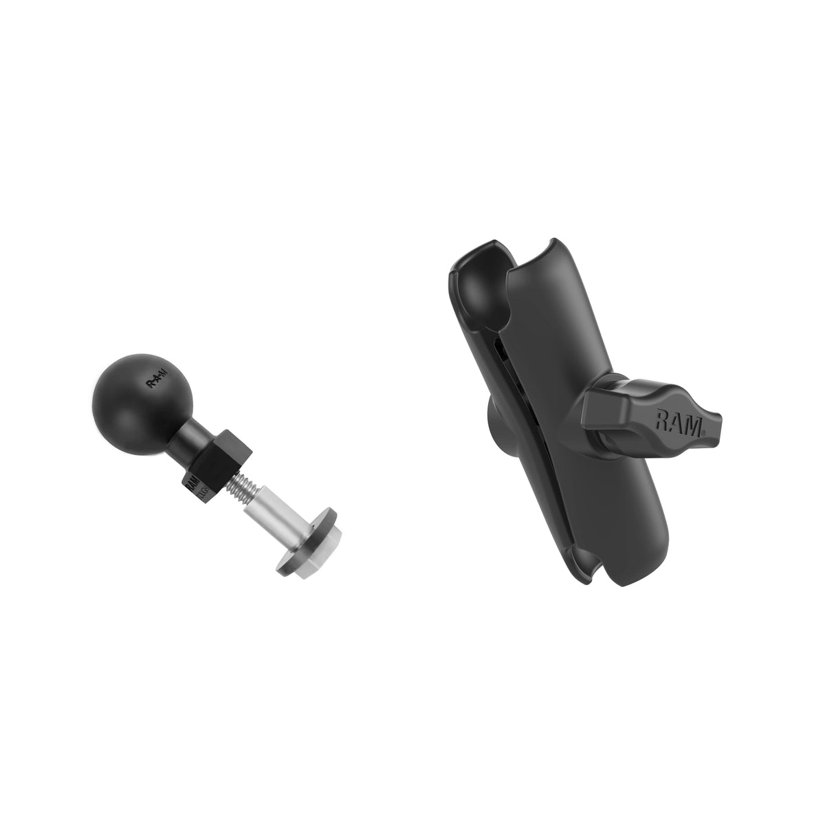 Original manufacturer component images arranged together on white: 1 × RAP-B-379-HA1U, 1 × RAM-B-201U. Components are shown separately; no device holder included.