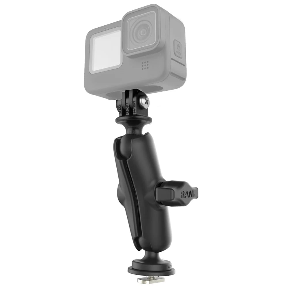 RAM Track Ball Mount w GoPro Adapter (RAP-B-202-GOP1-354-TRA1U), assembled mount; camera shown is not included