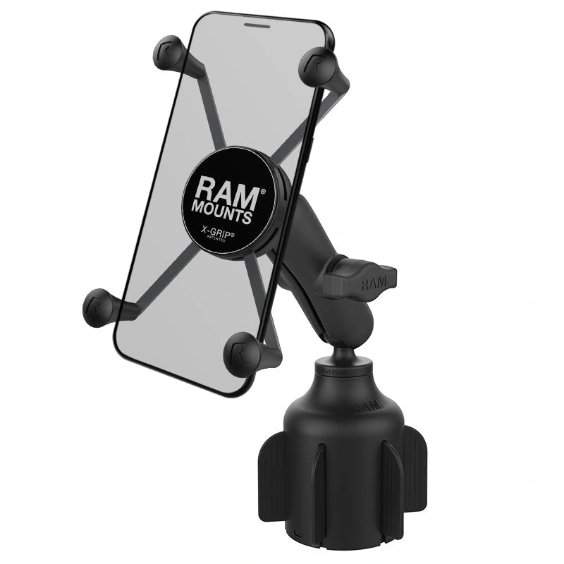 RAM Large X-Grip Phone Stubby Cup Holder Mount Bundle (RAP-B-299-4-UN10U) assembled mount; phone and case are not included