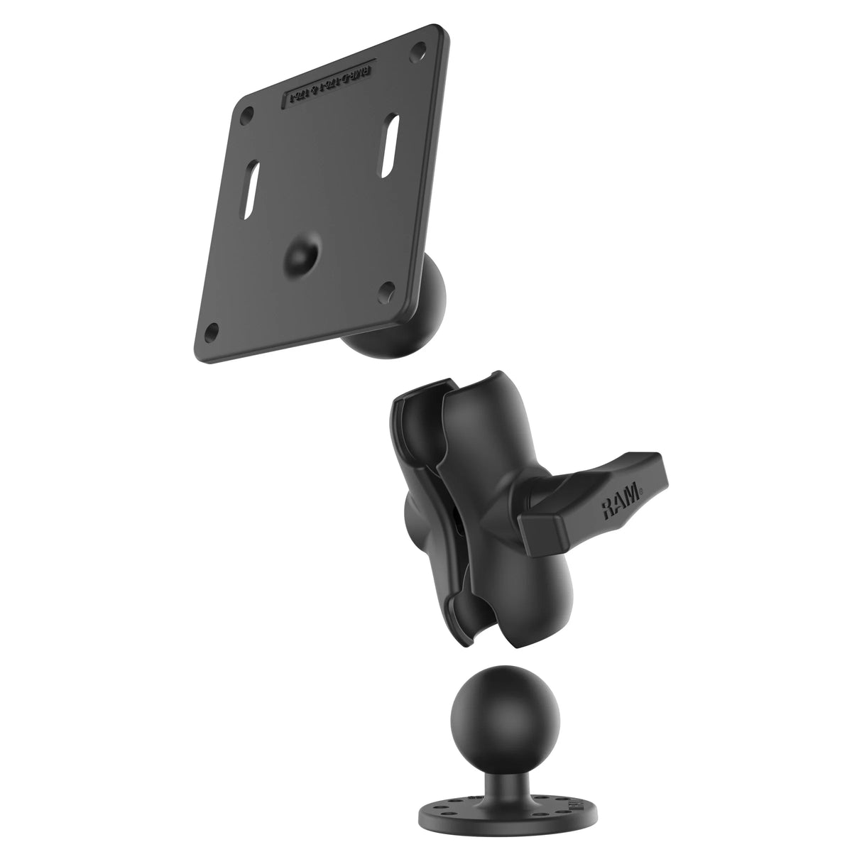 RAM 75mm VESA Double Ball Mount C Size Short component configuration - view 3