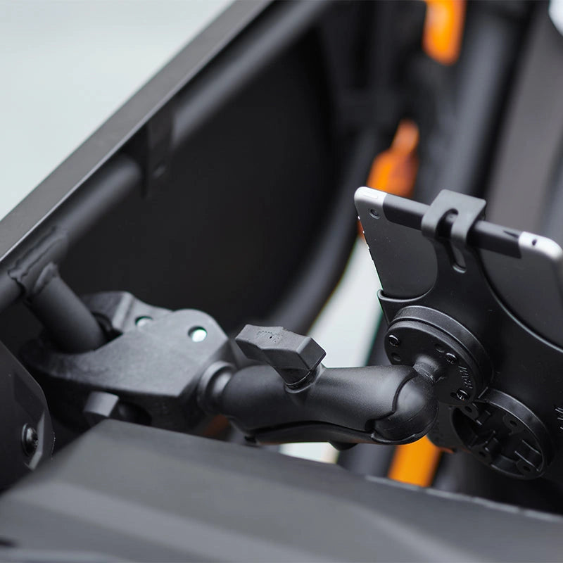 Official RAM RAM-202-400 small Tough-Claw, medium C-size arm and round plate configuration, view 2; holder sold separately.