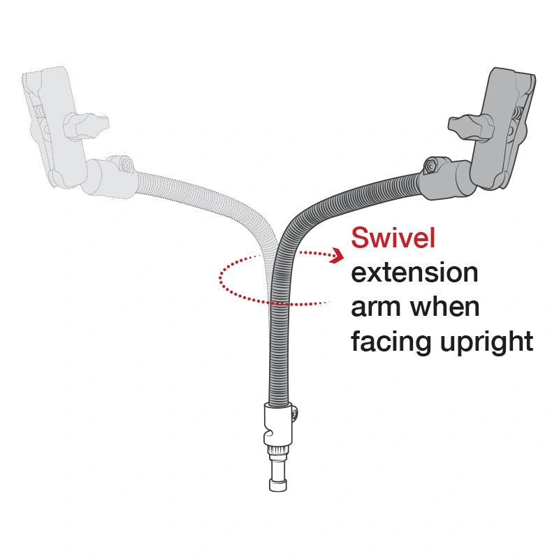 RAM Quick Release 18" Wheelchair Arm Extension (RAM-B-114P-18-201U) - view 3