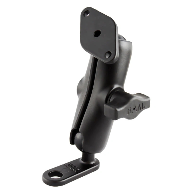 RAM-B-179U double ball mount with 11mm bolt adapter, medium arm and diamond plate