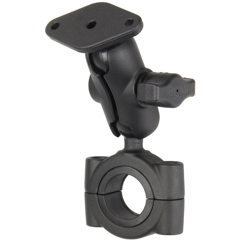 Official RAM image of the RAM-B-408-112-15-A-238U configuration: large Torque rail base, short B-size arm and diamond plate; holder sold separately.