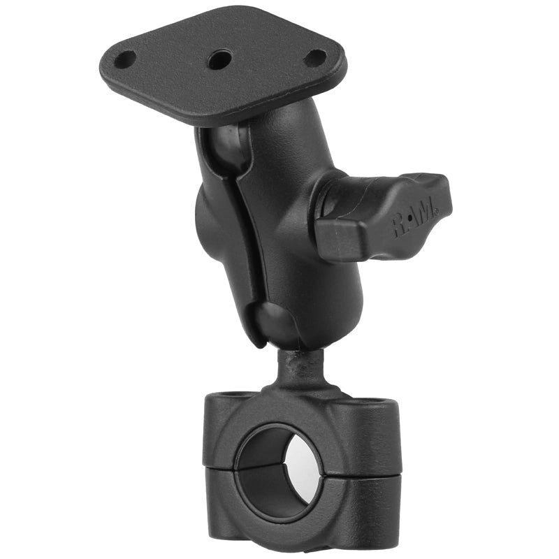 Official RAM image of the RAM-B-408-75-1-A-238U configuration: 0.75–1 inch Torque rail base, short B-size arm and diamond plate; holder sold separately.