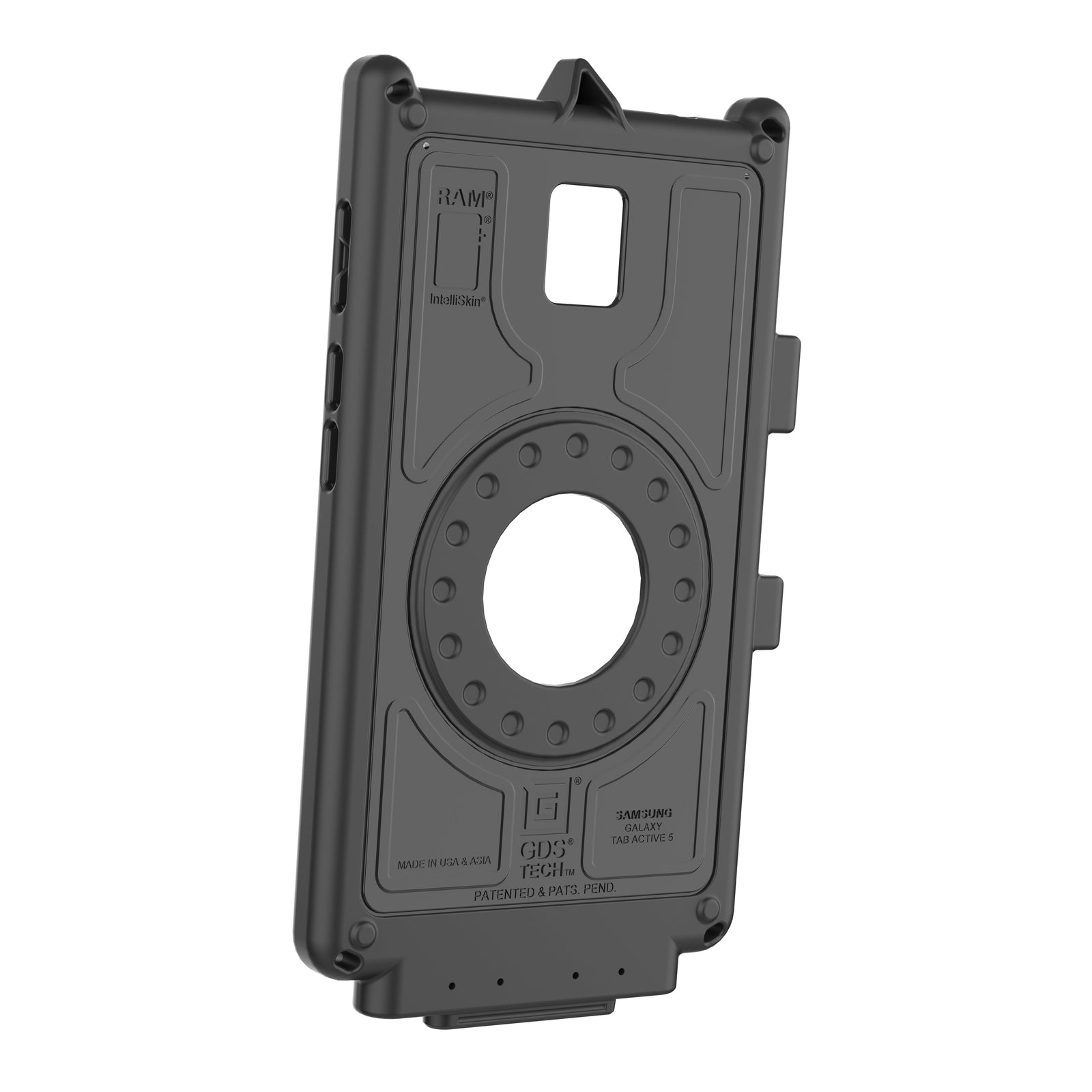 Rear view of RAM-GDS-SKIN-SAM90-NG showing the adapter opening and moulded protective shell