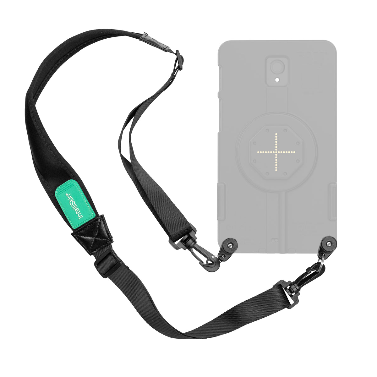 RAM-GDS-SS1-TCU shoulder strap fitted to an illustrated Thin-Case; tablet and case not included