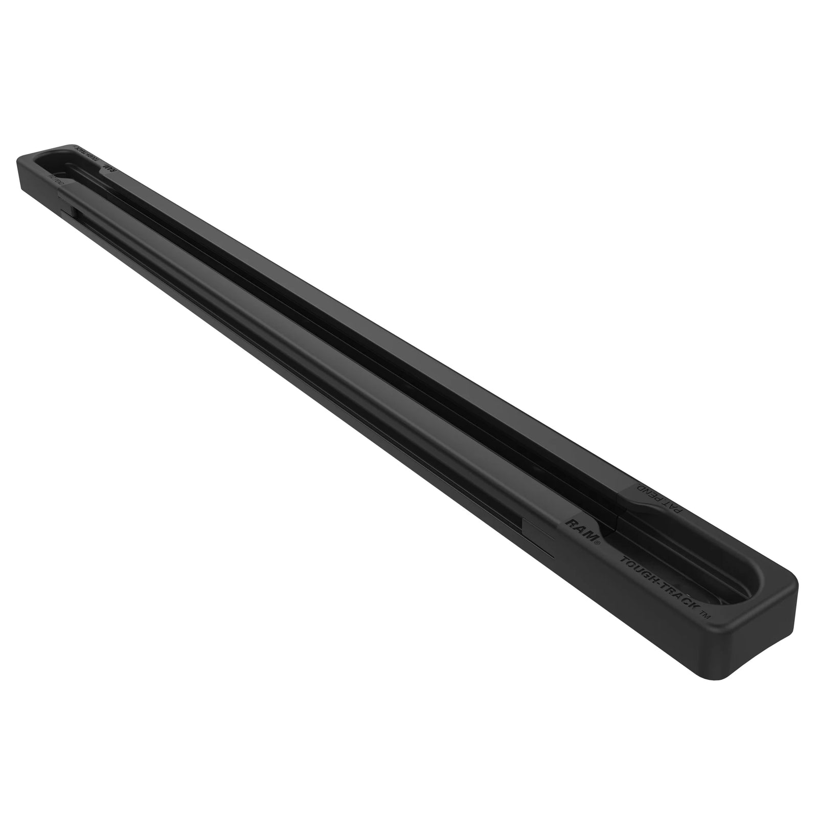 RAM-TRACK-EXA-9BU - Black modular aluminium RAM Tough-Track - angled view