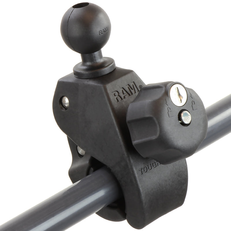 RAM RAP-401LU locking Tough-Claw fitted to a round rail