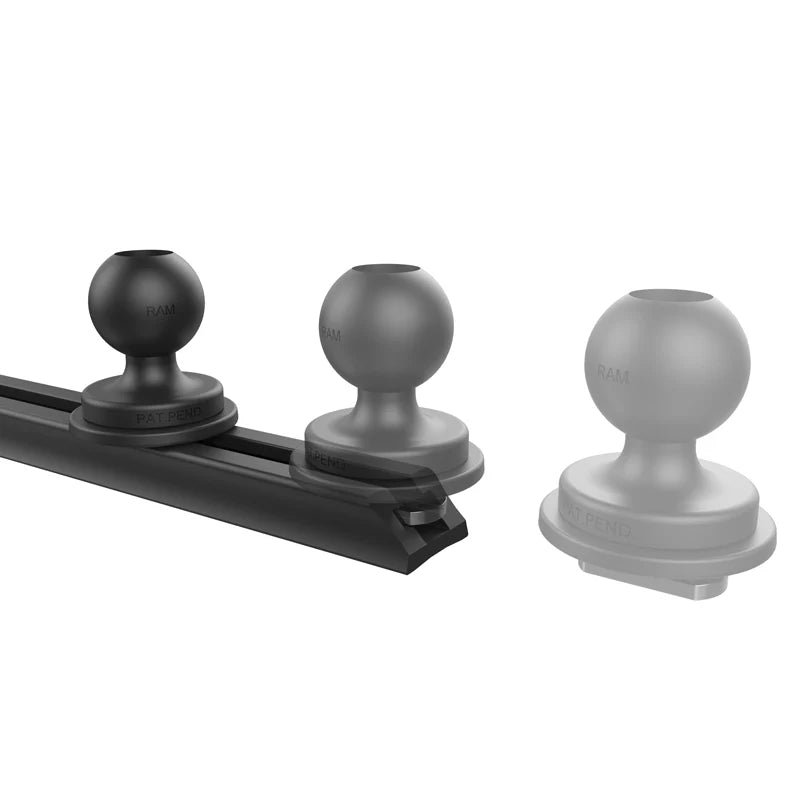 RAP-TRACK-DR-30U - Accessory-loading demonstration; Track Ball bases shown are sold separately