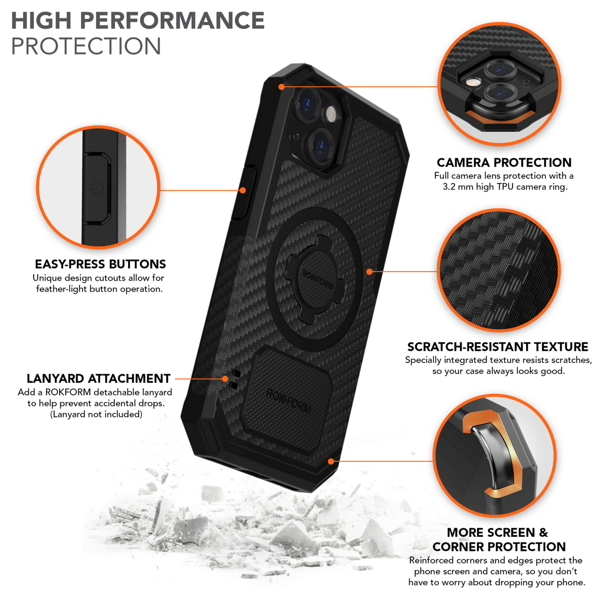 ROKFORM Rugged Case - iPhone 13 Pro (308501P-PRO) - Modest Mounts