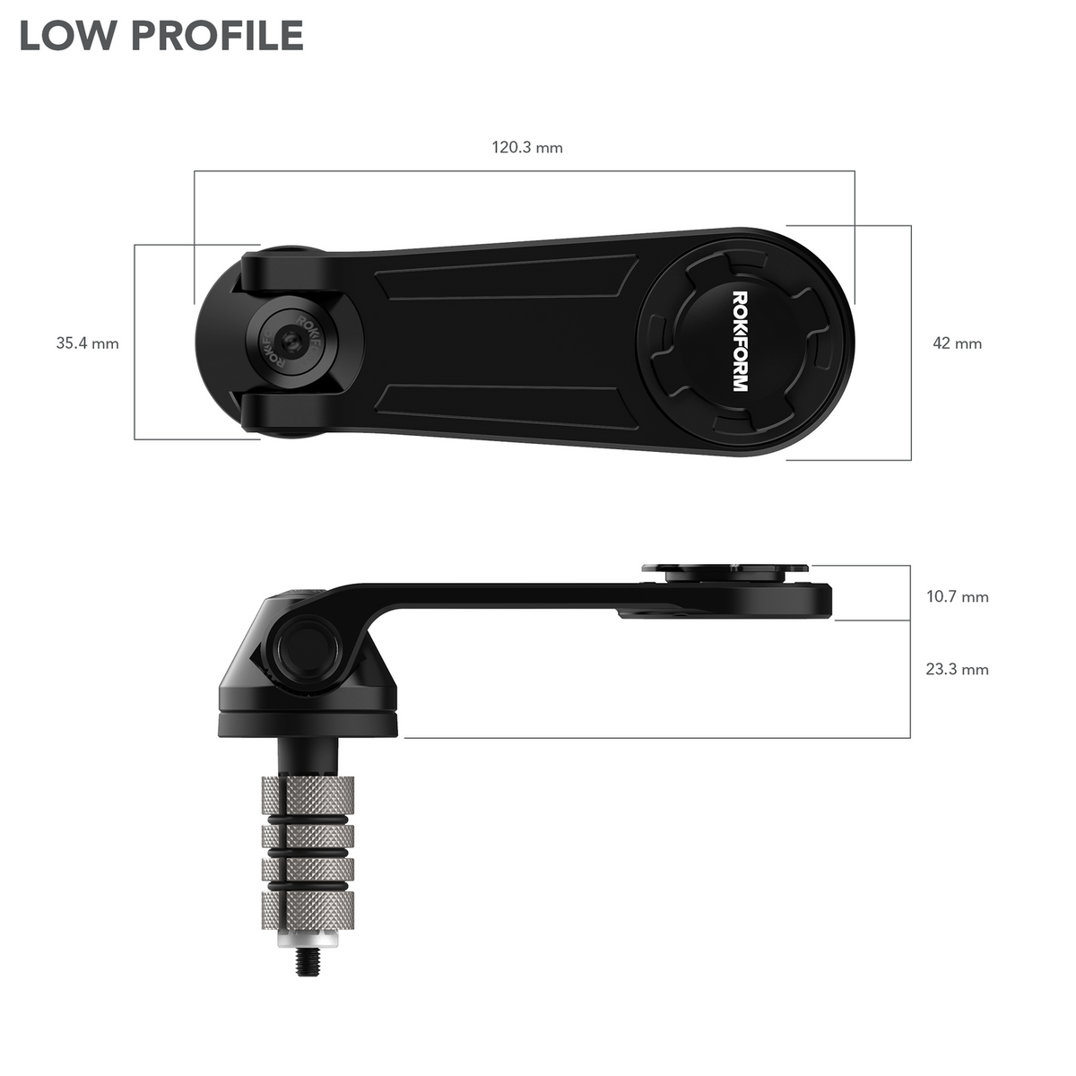 ROKFORM Pro Series Motorcycle Stem Mount (334401P) - Modest Mounts