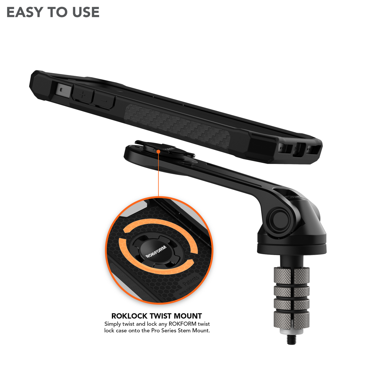 ROKFORM Pro Series Motorcycle Stem Mount (334401P) - Modest Mounts