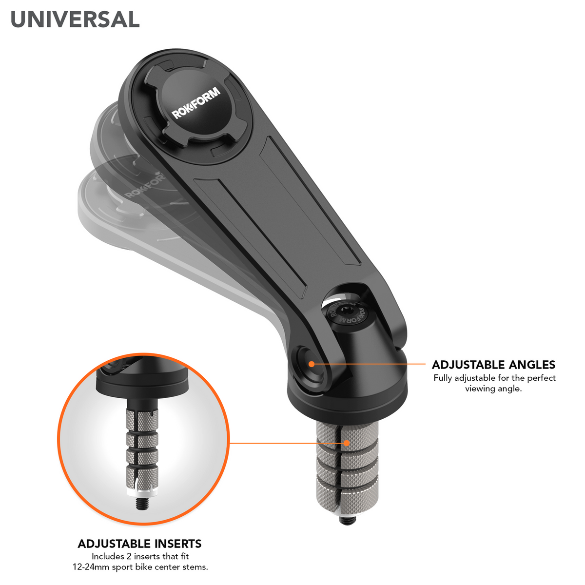 ROKFORM Pro Series Motorcycle Stem Mount (334401P) - Modest Mounts