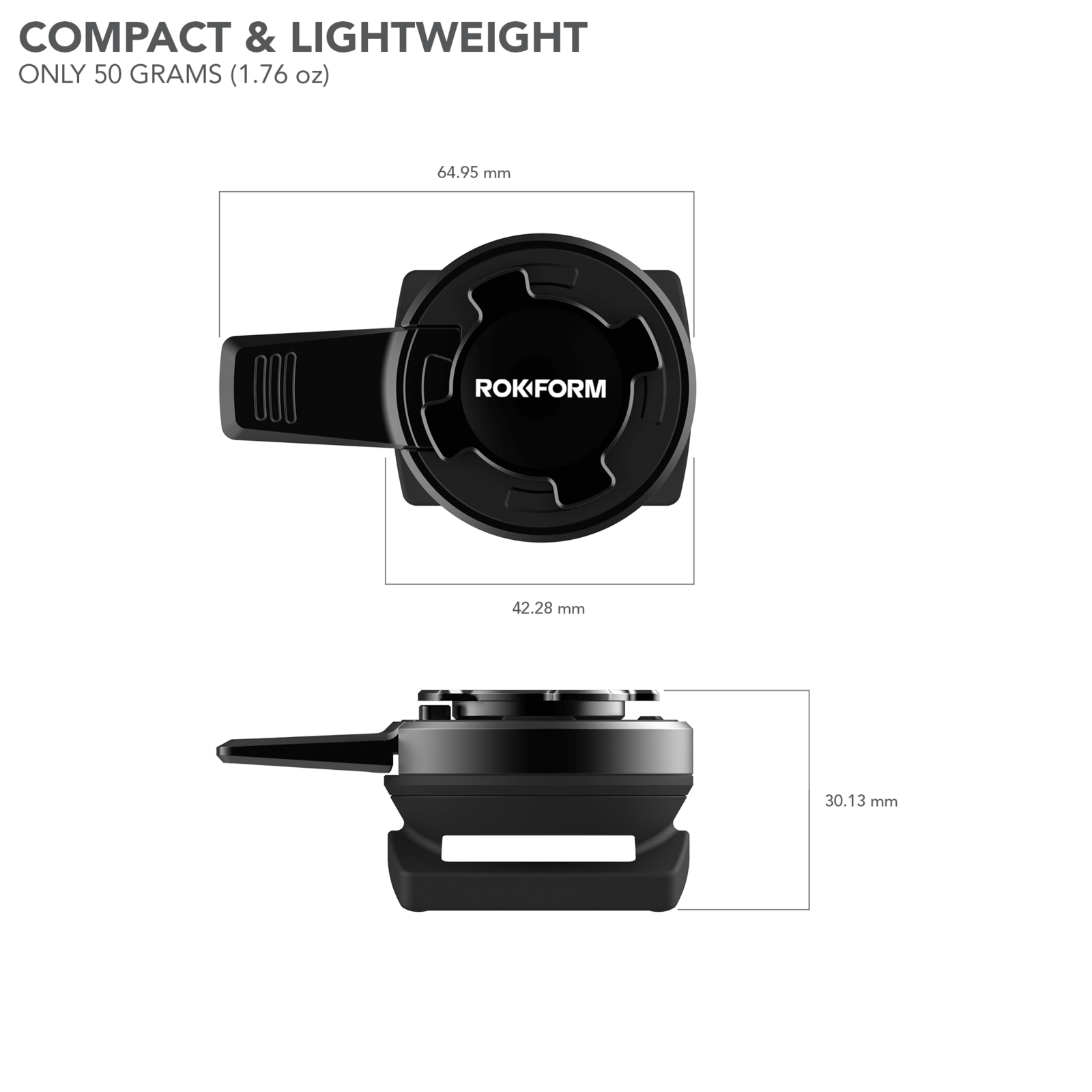 ROKFORM Aluminium Sport Series Velcro Bike Mount (337001) - Modest Mounts