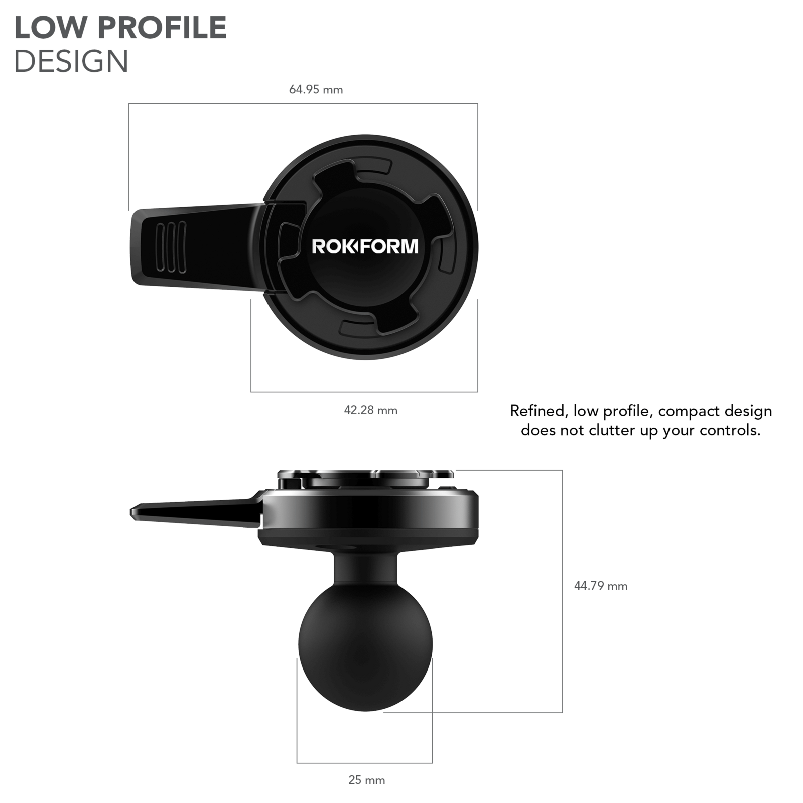 ROKFORM Universal 1" Ball Adapter Phone Mount (337101) - Modest Mounts