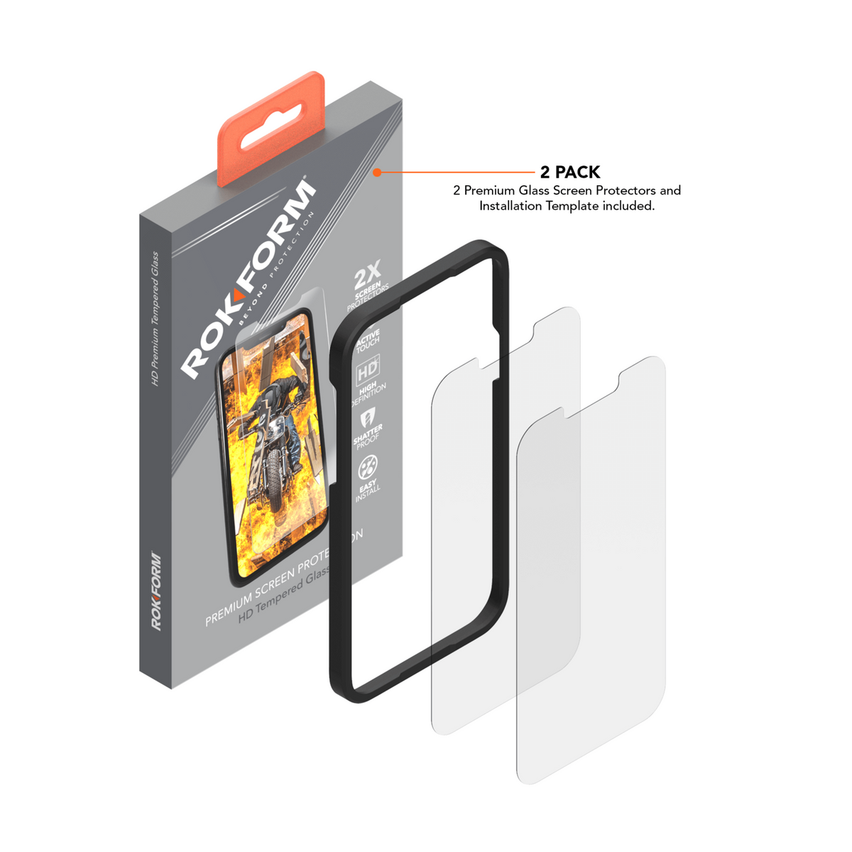 ROKFORM iPhone 13 Pro Tempered Glass Screen Protector x 2 (345221) - Modest Mounts