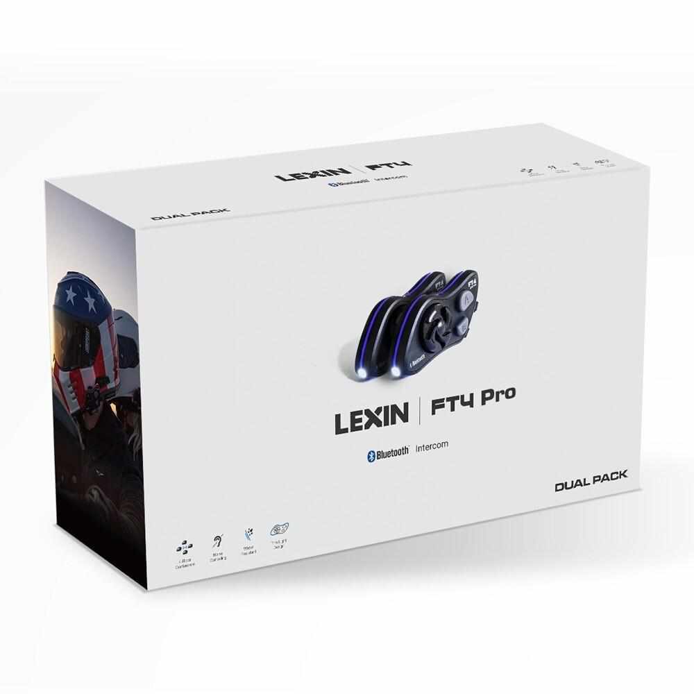 LEXIN® FT4 PRO Bluetooth Headset Twin Pack (LXFT4PDP0001) - Modest Mounts