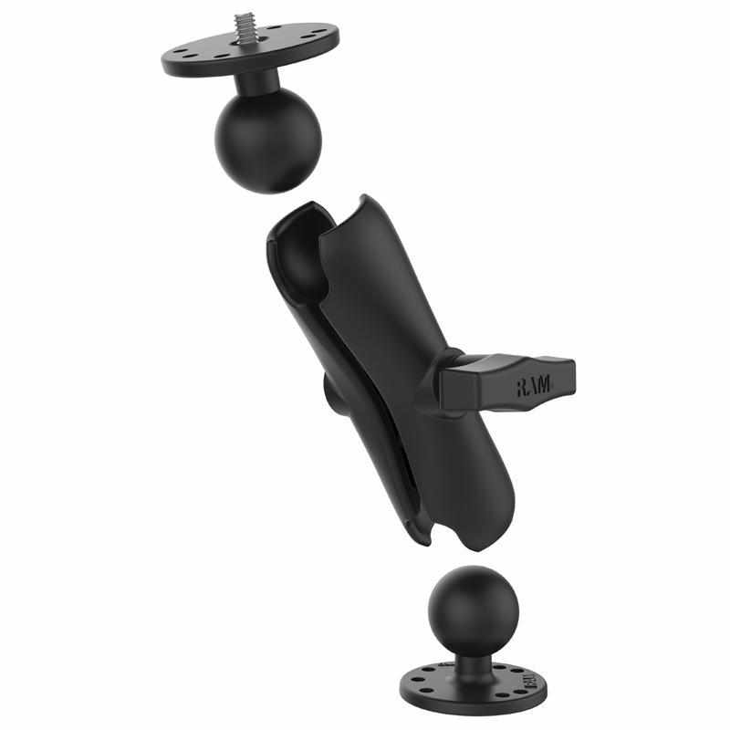 RAM Double Ball Mount with Camera Thread (RAM-101AU) - Modest Mounts