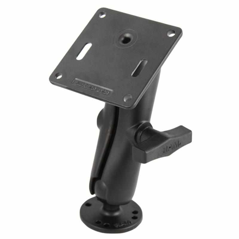 RAM 75x75mm VESA Plate & Double C Ball Mount (RAM-101U-2461) - Modest Mounts