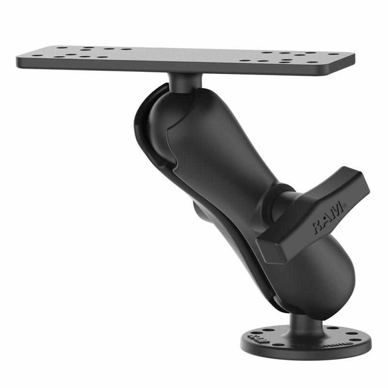 RAM 1.5" Marine Mount w 6.25" X 2" Rectangle Base (RAM-111U) - Modest Mounts