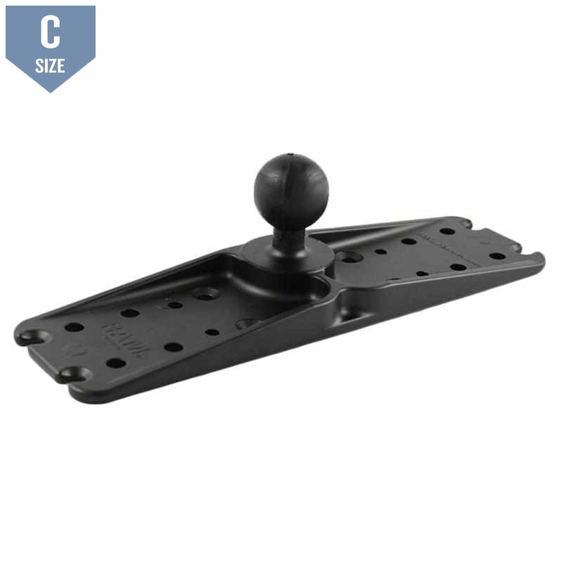 RAM Large 3" x 11" Marine Plate w 1.5" Ball (RAM-137BU) - Modest Mounts