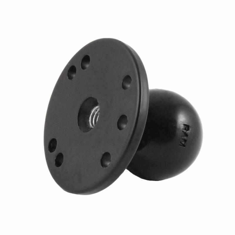 RAM 2.5" Round Base w Female Threaded Hole & 1.5" Ball (RAM-202CNSU) - Modest Mounts