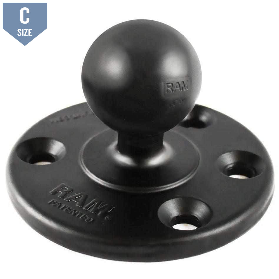 RAM 93mm Round Base with C Ball (RAM-240U) - Modest Mounts