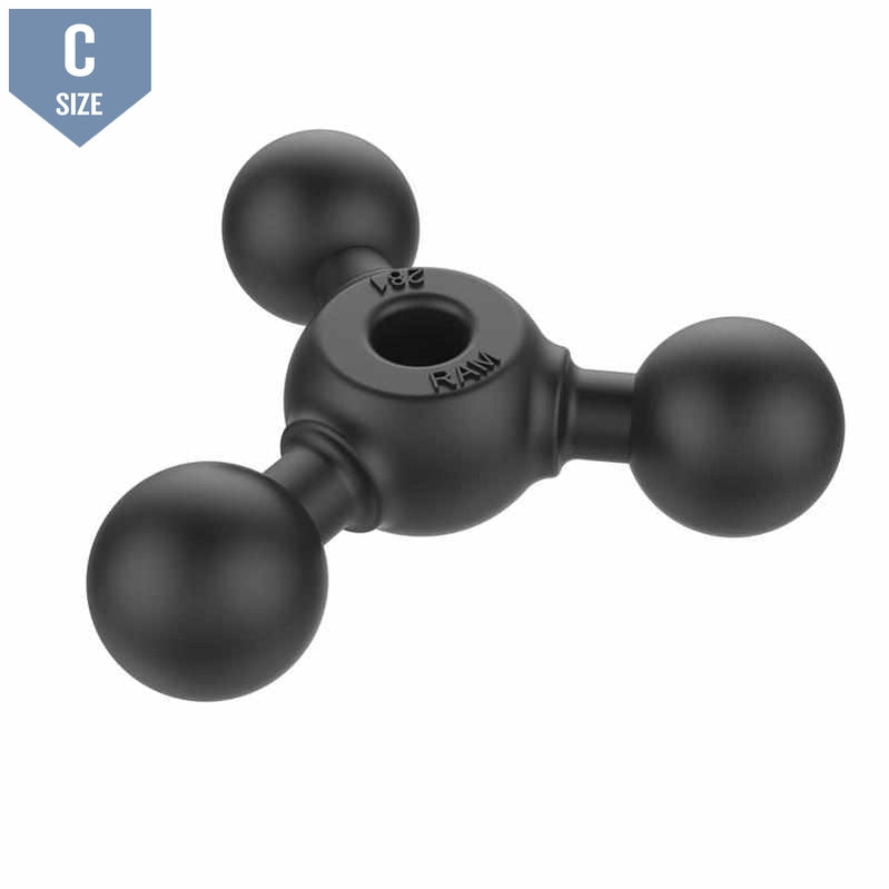 RAM 1.5" Triple Ball Adapter C Size (RAM-289U) - Modest Mounts
