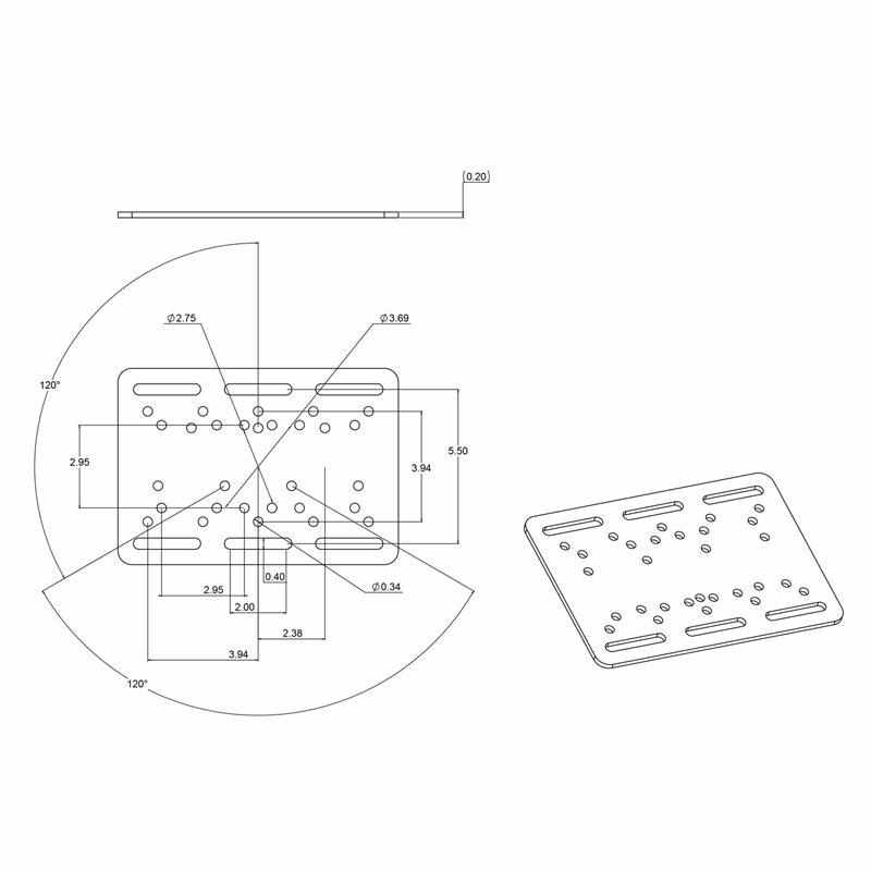 RAM Forklift Truck Overhead Guard Plate with C Ball (RAM-335-246) - Modest Mounts