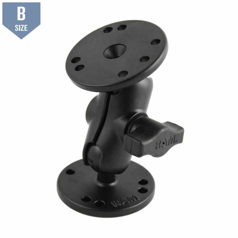 RAM Short Socket Arm Two Round Bases B (RAM-B-101U-A) - Modest Mounts