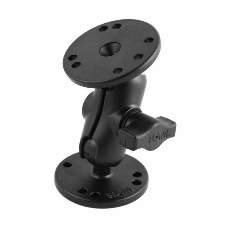 RAM Short Socket Arm Two Round Bases B (RAM-B-101U-A) - Modest Mounts