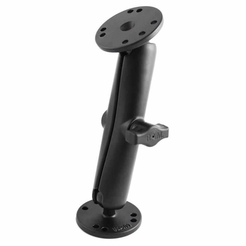 RAM Long Socket Arm Two Round Bases B (RAM-B-101U-C) - Modest Mounts